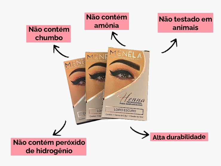 Henna Menela Tintura para Sobrancelhas
